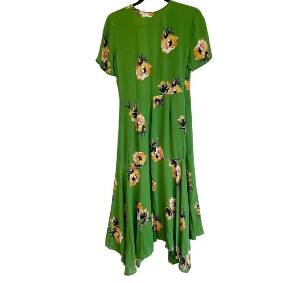 A.L.C. Cora Floral Print 100% Silk Wrap Dress Size 6 - Picture 6 of 12